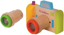 Drewniane gry edukacyjne  - Drewniany aparat fotograficzny z kalejdoskopem Camera with Kaleidoscope Eichhorn 2 wymienne obiektywy od 12 m-ca_2