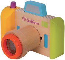 Drewniane gry edukacyjne  - Drewniany aparat fotograficzny z kalejdoskopem Camera with Kaleidoscope Eichhorn 2 wymienne obiektywy od 12 m-ca_0