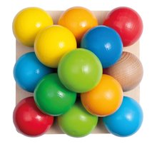 Jouets didactiques en bois - Pyramide didactique en bois Marbel Sorting Game Eichhorn 15 pièces à partir de 12 mois_3