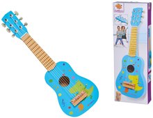 Dětské hudební nástroje - Dřevěná kytara Music Woodenguitar Eichhorn se 6 nalaďovacími strunami_3
