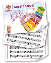Dětské hudební nástroje - Dřevěný xylofon Music Xylophone Eichhorn barevný 8 tónů s kladívkem od 24 měsíců_3