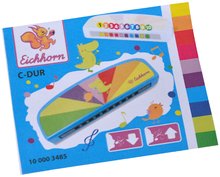 Detské hudobné nástroje - Drevená harmonika Harmonica C-Dur Eichhorn s hudobným zošitom s 3 pesničkami od 4 rokov_7