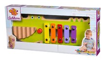 Detské hudobné nástroje - Drevený xylofón krokodíl Musictable Eichhorn s kladivkom 5 rôznych tónov od 12 mes_3