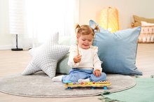 Instruments de musique pour enfants - Xylophone en bois Crocodile Musictable Eichhorn Avec un marteau 5 tons différents de 12 mois_2