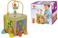 Jucării pentru dezvoltarea abilitătii copiiilor - Labirint din lemn cu mărgele Little Game Center Eichhorn cu cuburi de la 12 luni_2
