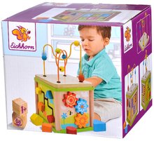 Drvene didaktičke igračke - Drveni didaktički labirint s perlicama Little Game Center Eichhorn s kockama 12 mjes_3