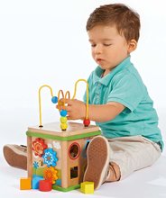 Didaktische Holzspielzeuge - Lernlabyrinth aus Holz mit Perlen Little Game Center Eichhorn mit Würfeln 12 Monate_1