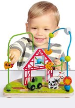 Jucării pentru dezvoltarea abilitătii copiiilor - Labirint din lemn Fermă cu mărgele Bead Maze Farm Eichhorn cu 2 piste de la 12 luni_2