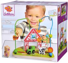 Drevené didaktické hračky -  NA PREKLAD - Drevený labyrint Farma s korálikmi Bead Maze Farm Eichhorn Con dos pistas de 12 meses_1