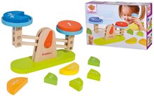 Spielküchen aus Holz - Holzwaage Wooden Balance Eichhorn Gleichgewichtsspiel mit 9 Würfeln_0