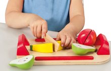 Spielküchen aus Holz - Holztablett mit Obst Chopping Board Fruits Eichhorn 12 Teile ab 24 Monaten_0