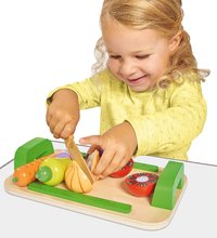 Fa játékkonyhák - Fa vágódeszka zöldségekkel Chopping Board Vegetables Eichhorn 12 részes 24 hó-tól_3