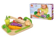 Bucătării de jucărie din lemn - Tavă din lemn cu legume Chopping Board Vegetables Eichhorn 12 piese de la 24 de luni_2