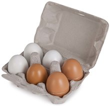 Bucătării de jucărie din lemn - Ouă din lemn în caserolă Eggs Eichhorn cu funcție magnetică_2