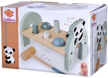 Drevené didaktické hračky - Drevená zatĺkačka Hammering Bench Eichhorn s kladivom 2 loptičkami a 4 kolíkmi od 12 mes_4