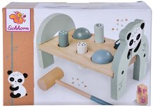 Drvene didaktičke igračke - Drvena udaraljka Hammering Bench Eichhorn s čekićem 2 kuglice i 4 valjka od 12 mjes_5