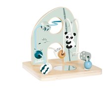 Drevené didaktické hračky - Drevený labyrint s korálikmi a zrkadlom Bead Maze Eichhorn hra s 2 dráhami od 12 mes_2
