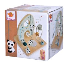 Drevené didaktické hračky - Drevený labyrint s korálikmi a zrkadlom Bead Maze Eichhorn hra s 2 dráhami od 12 mes_0