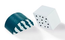 Dřevěné didaktické hračky - Dřevěný didaktický domeček Panda Shape Box Eichhorn s 8 vkládacími kostkami a dveřmi od 12 měsíců_0