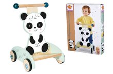 Otroški sprehajalčki - Leseni sprehajalček Panda Activity Walker Eichhorn z gumiranimi kolesi in predalčkom od 12 mes_2