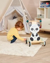 Dětská chodítka - Dřevěné chodítko Panda Activity Walker Eichhorn s gumovými kolečky a úložným prostorem od 12 měsíců_6