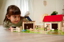 Drevené domčeky pre bábiky - Drevená farma so zvieratkami Farm Eichhorn s 2 budovami a stajňou 20 dielov_1