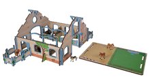 Giochi di costruzioni in legno Eichhorn - Costruzione in legno stalla per cavalli Horse Stable Eichhorn con cancelli e box 30 pezzi_1