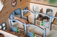 Giochi di costruzioni in legno Eichhorn - Costruzione in legno stalla per cavalli Horse Stable Eichhorn con cancelli e box 30 pezzi_5