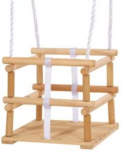 Ljuljačke  - Drvena ljuljačka Wooden Baby Swing Outdoor Eichhorn prirodna dužine 140-210 cm sa sjedalicom 30*30 cm i 20 kg nosivosti od 12 mjeseci_2