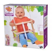 Hojdačky - Drevená hojdačka Wooden Baby Swing Outdoor Eichhorn prírodná 140-210 cm dĺžka 30*30 cm sedadlo 20 kg nosnosť od 12 mes_4