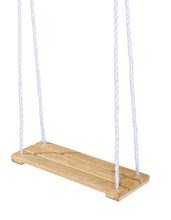Hojdačky - Drevená hojdačka plocha Plank Swing Outdoor Eichhorn prírodná 140-210 cm dĺžka 40*14 cm a 60 kg nosnosť_3