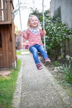 Dětské houpačky - Dřevěná houpačka Plank Swing Outdoor Eichhorn přírodní 140–210 cm délka 40*14 cm a 60 kg nosnost_0