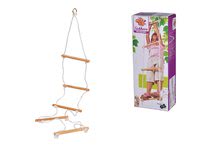 Dětské houpačky - Dřevěný provazový žebřík Rope Ladder Outdoor Eichhorn přírodní 170 cm délka 60 kg nosnost_4