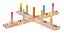 Sportspiele für die Kleinsten - Wurfringe aus Holz Quoits Outdoor Eichhorn mit 5 Wurfringen 50 * 50 cm_1