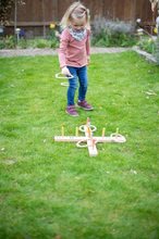 Gry sportowe dla najmłodszych - Krążki drewniane do rzucania Quoits Outdoor Eichhorn s 5 kołami do rzucania 50*50 cm_3