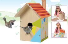 Dětský dřevěný nábytek - Dřevěná ptačí budka Outdoor Birdhouse Eichhorn Poskládej a vymaluj – se štětcem a barvami od 6 let_6