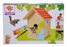 Dětský dřevěný nábytek - Dřevěná ptačí budka Outdoor Birdhouse Eichhorn Poskládej a vymaluj – se štětcem a barvami od 6 let_15