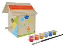 Dětský dřevěný nábytek - Dřevěná ptačí budka Outdoor Birdhouse Eichhorn Poskládej a vymaluj – se štětcem a barvami od 6 let_2