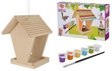 Holzspielzeuge - Futterhäuschen für Vögel aus Holz Outdoor Feeding House Eichhorn Falten und Malen - mit Pinsel und Farben ab 6 Jahren_1