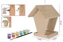 Holzspielzeuge - Futterhäuschen für Vögel aus Holz Outdoor Feeding House Eichhorn Falten und Malen - mit Pinsel und Farben ab 6 Jahren_0