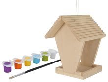 Dřevěné hračky - Dřevěné krmítko pro ptáčky Outdoor Feeding House Eichhorn Sestav a vymaluj – se štětcem a barvami od 6 let_2