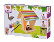 Dřevěné hračky - Dřevěné krmítko pro ptáčky Outdoor Feeding House Eichhorn Sestav a vymaluj – se štětcem a barvami od 6 let_16
