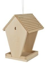 Dřevěné hračky - Dřevěné krmítko pro ptáčky Outdoor Feeding House Eichhorn Sestav a vymaluj – se štětcem a barvami od 6 let_0