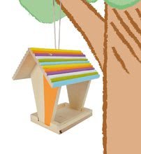 Holzspielzeuge - Futterhäuschen für Vögel aus Holz Outdoor Feeding House Eichhorn Falten und Malen - mit Pinsel und Farben ab 6 Jahren_3