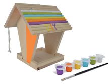 Drevené hračky - Drevené kŕmidlo pre vtáčikov Outdoor Feeding House Eichhorn Poskladaj a vymaľuj - so štetcom a farbami od 6 rokov_8