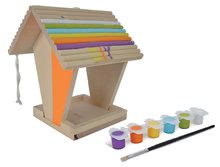 Giocattoli in legno - Casetta per uccelli in legno Outdoor Feeding House Eichhorn Monta e dipingi- con pennello e colori dai 6 anni_4