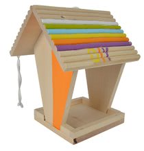 Dřevěné hračky - Dřevěné krmítko pro ptáčky Outdoor Feeding House Eichhorn Sestav a vymaluj – se štětcem a barvami od 6 let_9