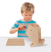 Drevené hračky - Drevené kŕmidlo pre vtáčikov Outdoor Feeding House Eichhorn Poskladaj a vymaľuj - so štetcom a farbami od 6 rokov_11