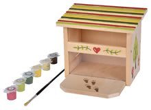 Dřevěné hračky - Dřevěné krmítko pro veverku Outdoor Feeding Squirell House Eichhorn 'sestav a vymaluj' barvičkami od 6 let_0