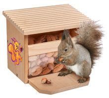 Spielhäuser Sets - Set Spielhaus der Freunde von Smoby mit Spielküche und Vogelhäuschen aus Holz mit Eichhörnchenfutter_0